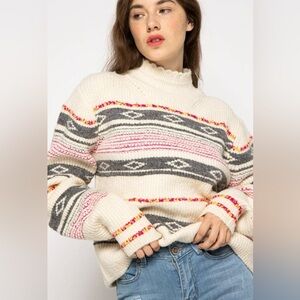 &merci Cozy Multicolor Turtleneck Sweater Size Medium